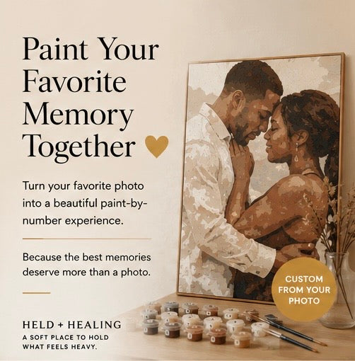 Custom Couples Paint by Number – Framed Canvas Experience