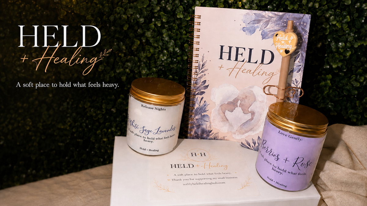 Held + Healing Couples Journal + Candle Set