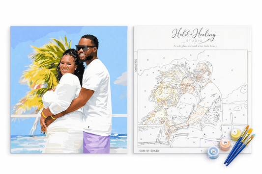 Custom Couples Paint by Number – Framed Canvas Experience