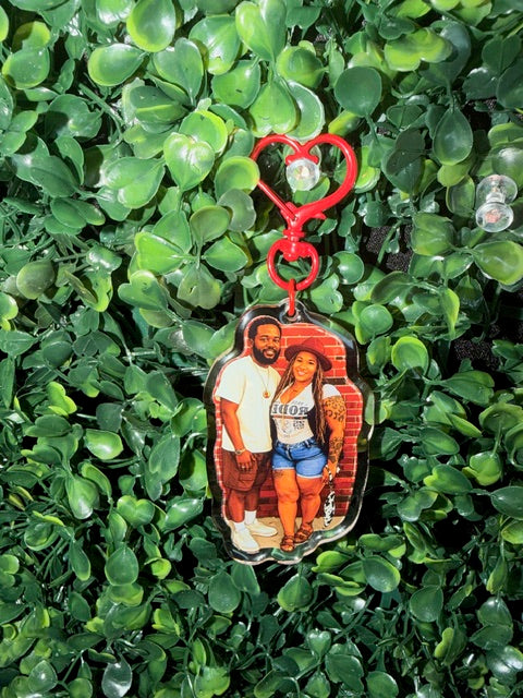 Custom Couples Cartoon Keychain 💕 | Personalized Photo Keychain Gift