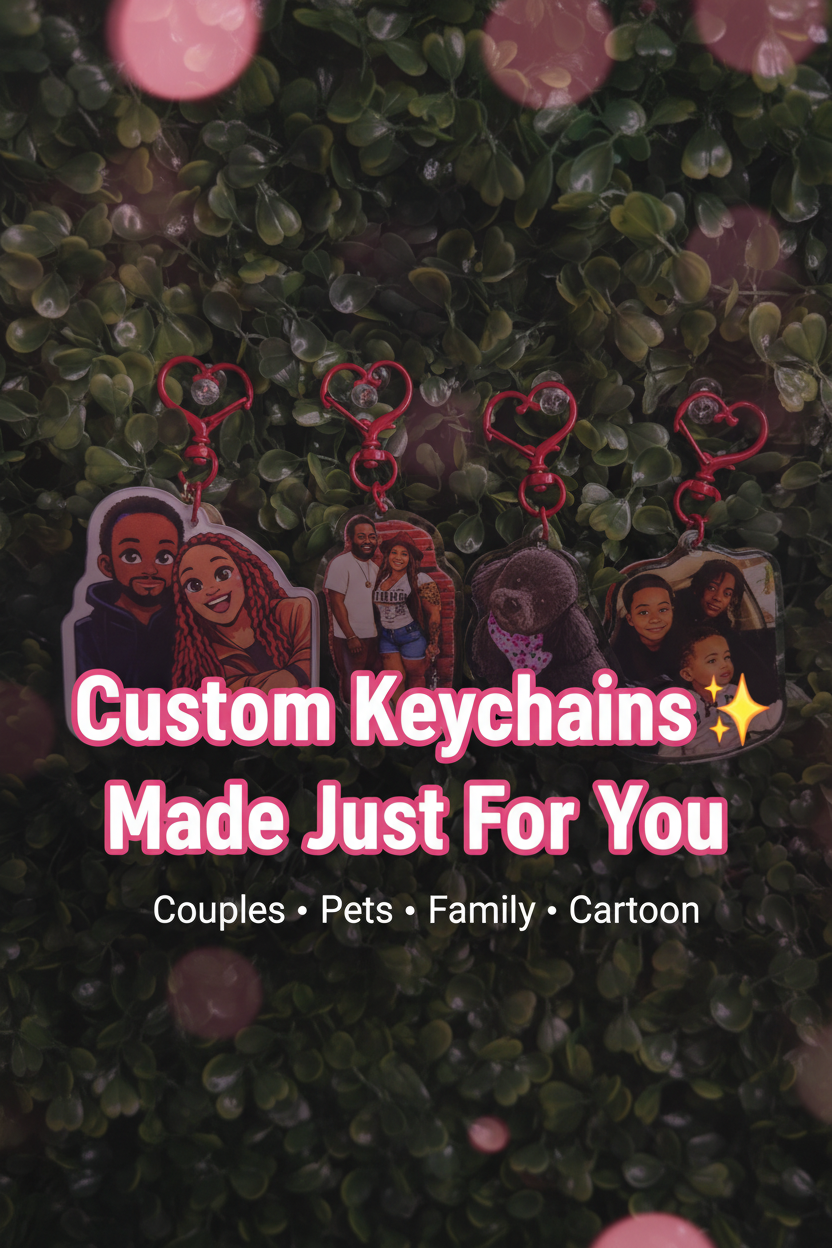 Custom Keychain TikTok Graphic